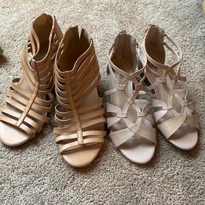 Gladiator wedges bundle. Size 9.